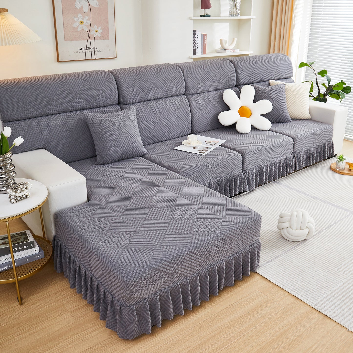 Stretch Sofa Covers for Couch Seats and Cushions, Suitable for 1/2/3/4/L Seater Sofas and Couches
