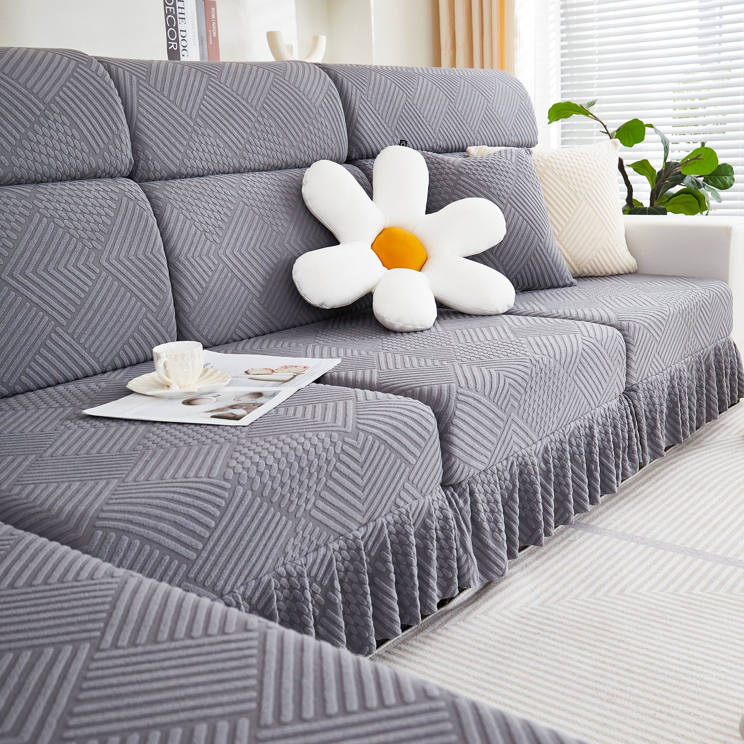 Stretch Sofa Covers for Couch Seats and Cushions, Suitable for 1/2/3/4/L Seater Sofas and Couches