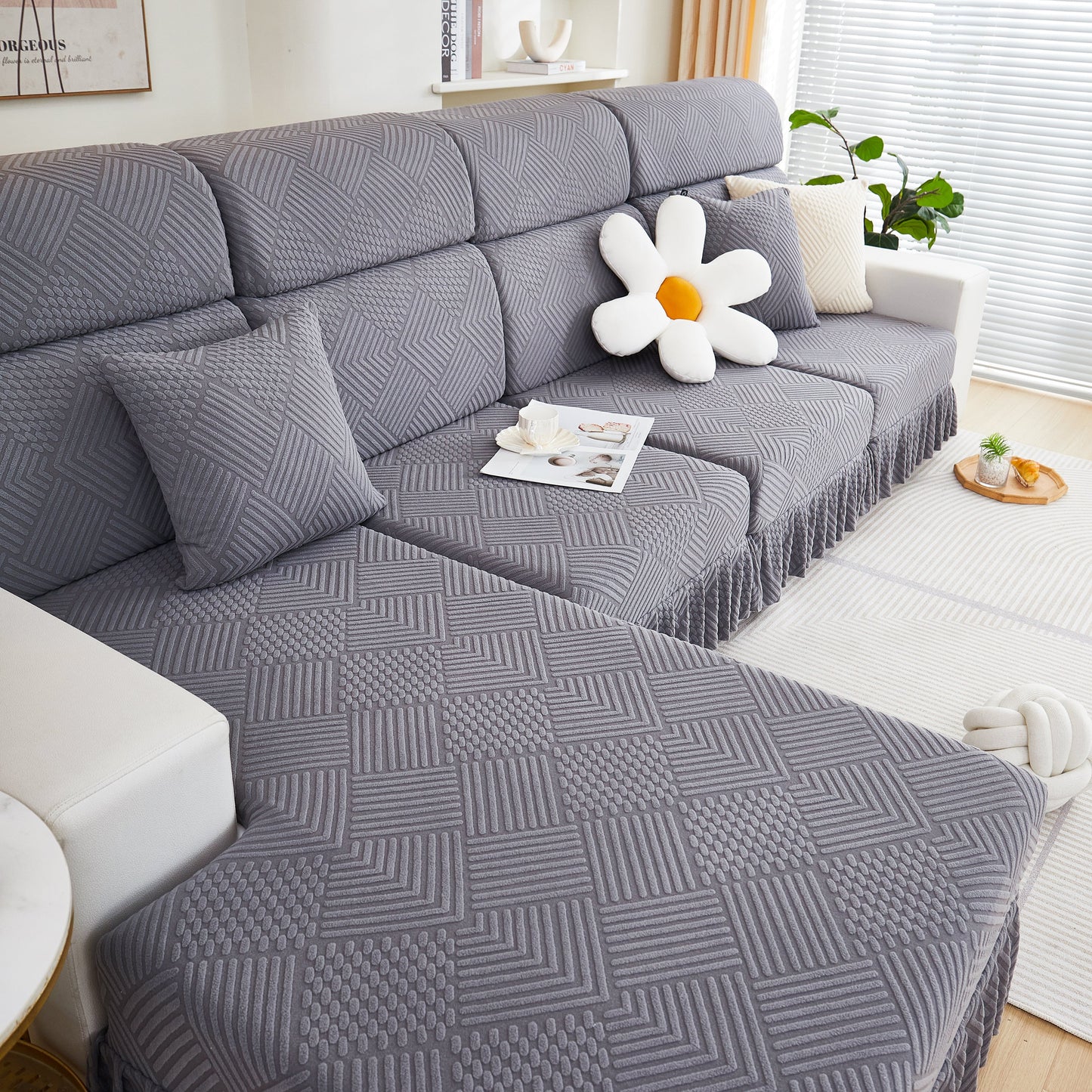 Stretch Sofa Covers for Couch Seats and Cushions, Suitable for 1/2/3/4/L Seater Sofas and Couches