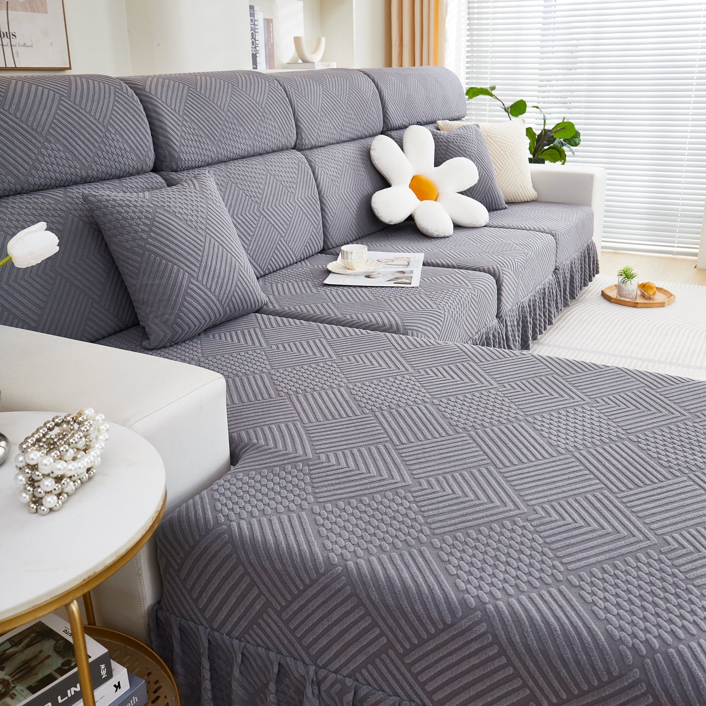 Stretch Sofa Covers for Couch Seats and Cushions, Suitable for 1/2/3/4/L Seater Sofas and Couches