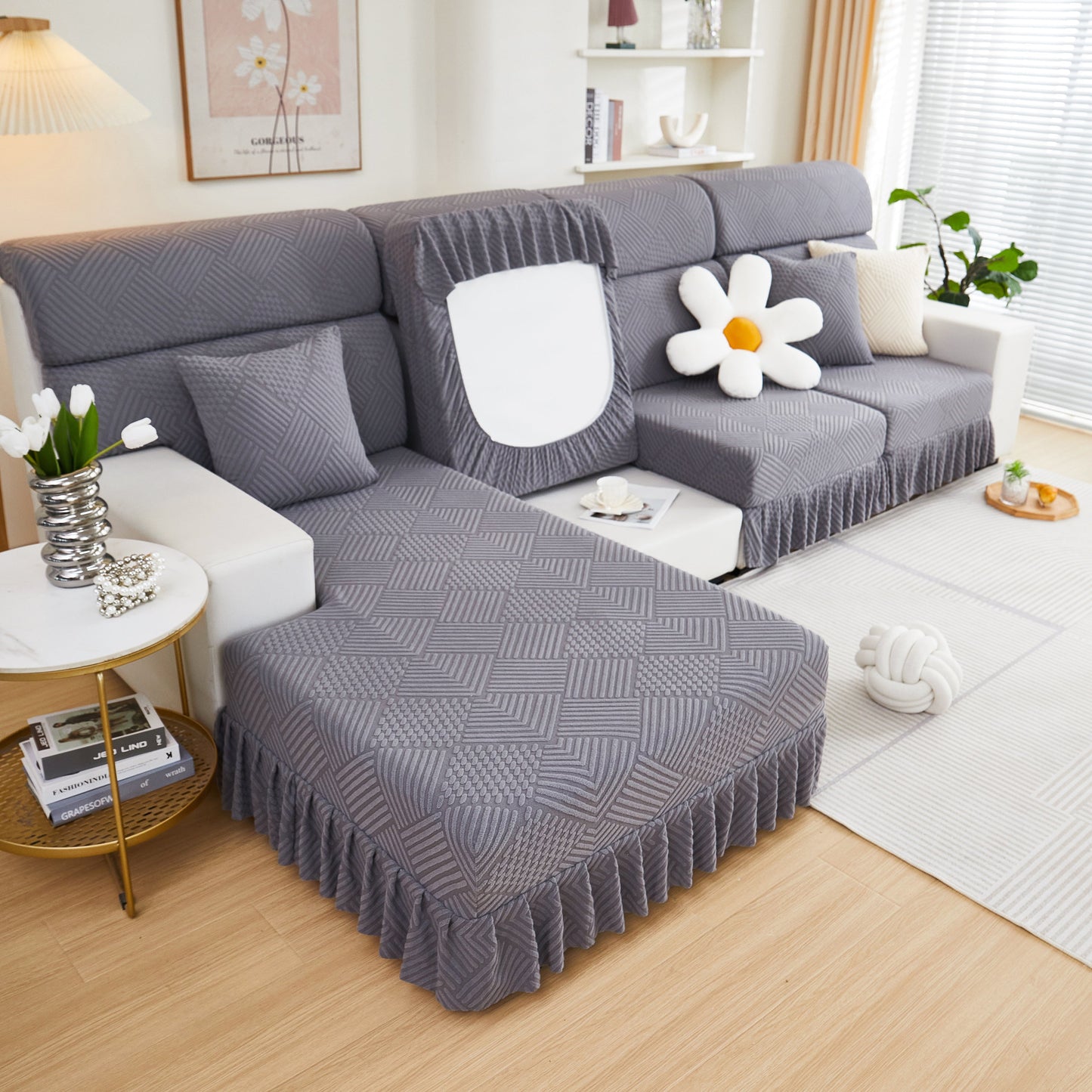 Stretch Sofa Covers for Couch Seats and Cushions, Suitable for 1/2/3/4/L Seater Sofas and Couches