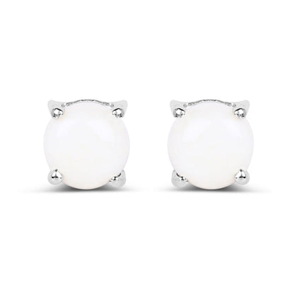 1.18 Carat Genuine Opal .925 Sterling Silver Earrings