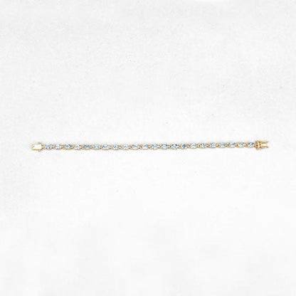 11.22 Carat Genuine Blue Topaz .925 Sterling Silver Bracelet