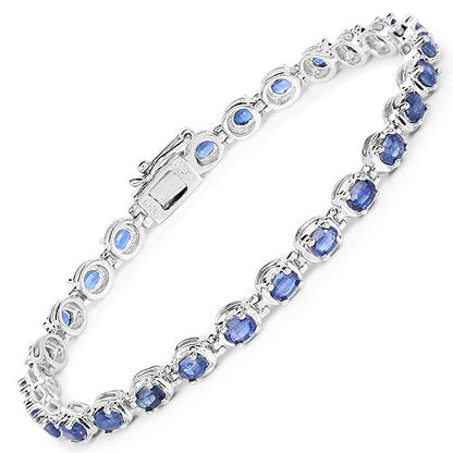 7.02 Carat Genuine Kyanite .925 Sterling Silver Bracelet