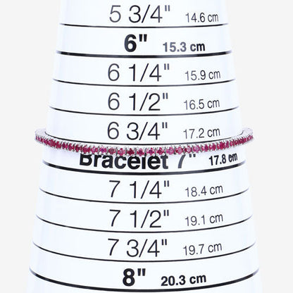 3.35 Carat Genuine Ruby .925 Sterling Silver Bracelet