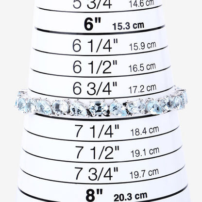 16.20 Carat Genuine Aquamarine .925 Sterling Silver Bracelet