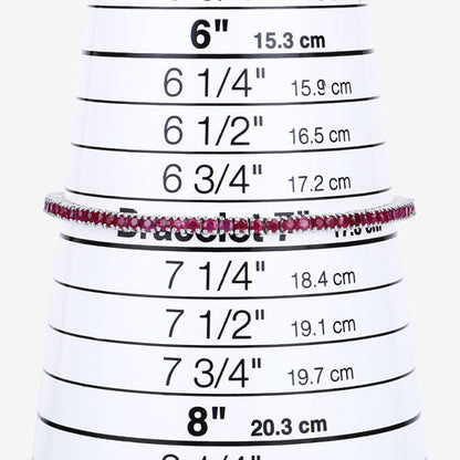 4.44 Carat Genuine Ruby .925 Sterling Silver Bracelet