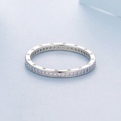 925 Sterling Silver Nano Opal Ring Size 6.0 for Women