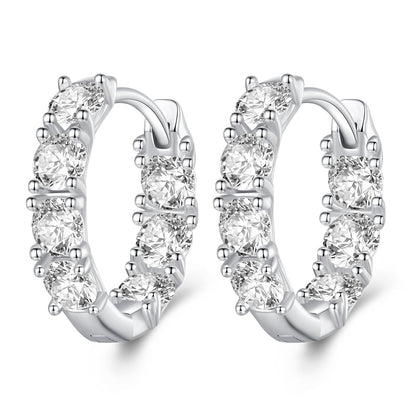 925 Sterling Silver Earrings with Pavé Setting CZ for Women