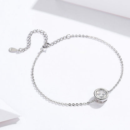 925 Sterling Silver & Platinum Plated CZ Bracelet for Women