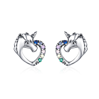 925 Sterling Silver Earrings with Oxidized Finish and Pavé Setting