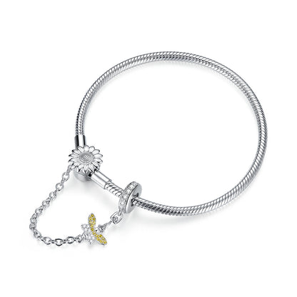925 Sterling Silver Adjustable Length 17cm Bracelet for Women