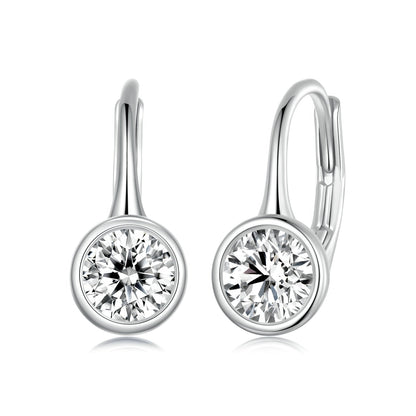 925 Sterling Silver 0.50 Carat Moissanite Earrings for Women