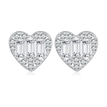 925 Sterling Silver Earrings with Pavé Set CZ