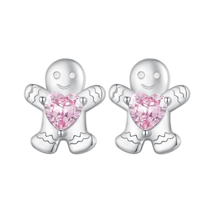925 Sterling Silver Earrings with Pavé Setting CZ - 10x9mm for Women