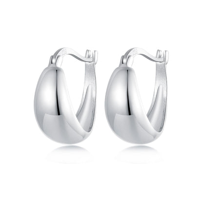 925 Sterling Silver White Gold Plated Earrings for Women