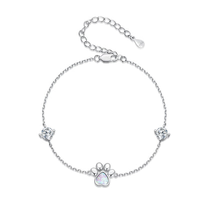 925 Sterling Silver Translucent Opal Bracelets for Women