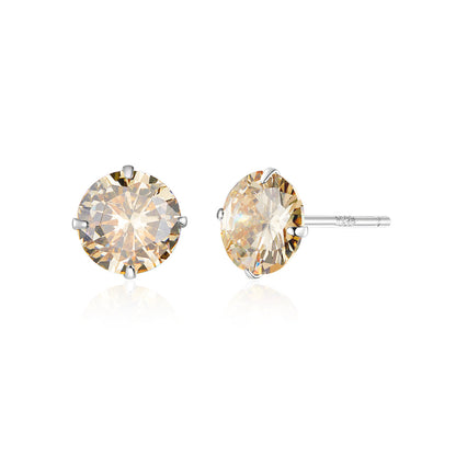 925 Sterling Silver Earrings with Pavé Setting CZ