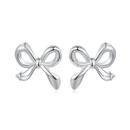 925 Sterling Silver Plated White Gold Earrings