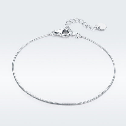 925 Sterling Silver Adjustable Platinum Plated Bracelet for Women