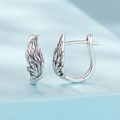 925 Sterling Silver Earrings with Oxidized Finish, 1.3x0.5cm for Women