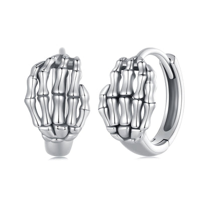 925 Sterling Silver Oxidized Earrings 12x7mm for Women