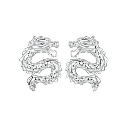 925 Sterling Silver Plated White Gold Earrings
