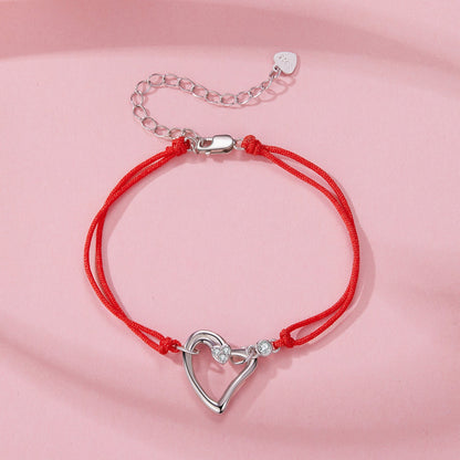 925 Sterling Silver White Gold Plated Bracelet with CZ Pavé Setting, 15+6cm Length for Women
