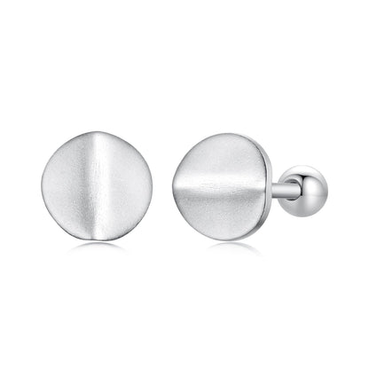 925 Sterling Silver + White Gold Plated Earrings