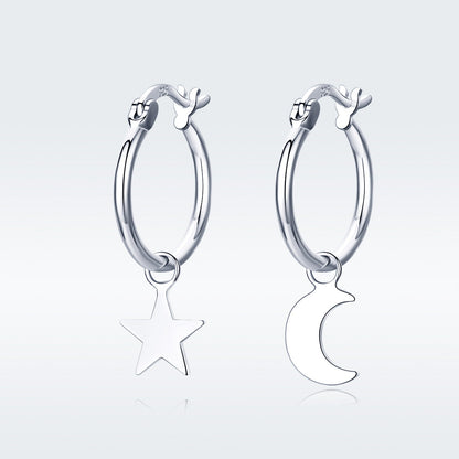 925 Sterling Silver Earrings 2.6x0.7cm for Women