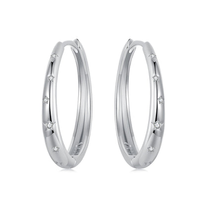 925 Sterling Silver Earrings with Pavé Setting CZ for Women