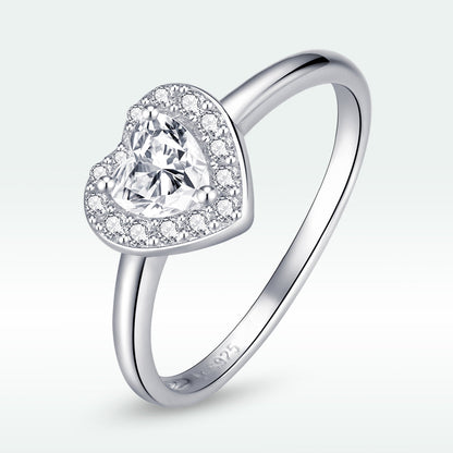 925 Sterling Silver Love CZ Ring Size 6.0 for Women