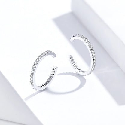 925 Sterling Silver Earrings with Pavé Set CZ