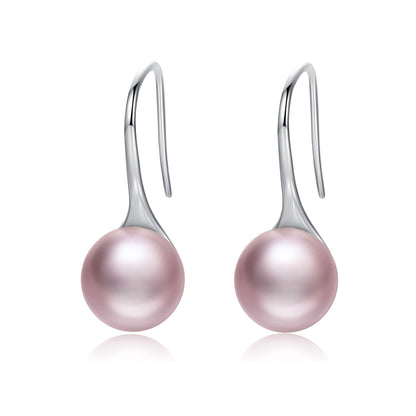 925 Sterling Silver Oxidized Pearl Earrings for Women