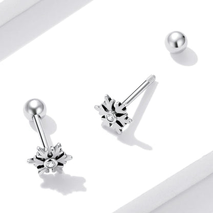 925 Sterling Silver Earrings with Pavé Setting and Oxidized Finish