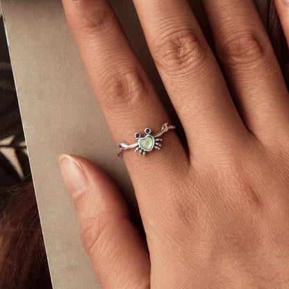 925 Sterling Silver Moonstone and Synthetic Spinel Ring for Women