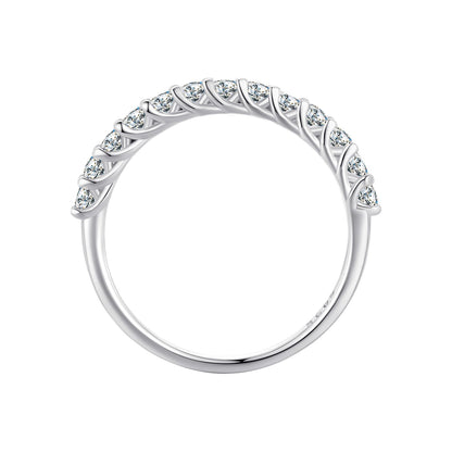 925 Sterling Silver Moissanite 0.03ct Ring Size 6A for Women
