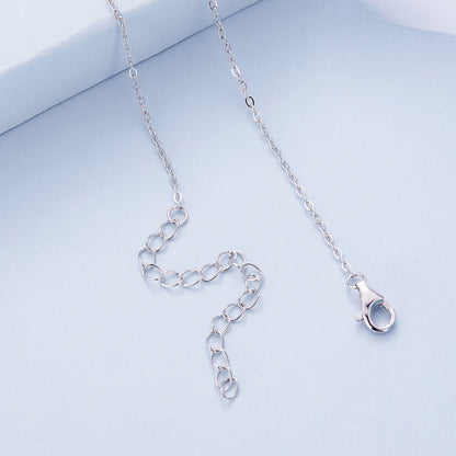 925 Sterling Silver Necklace with Quality Shell Pearl & Platinum Plating, 380mm Length for Women