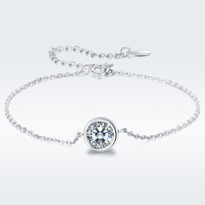 925 Sterling Silver & Platinum Plated CZ Bracelet for Women