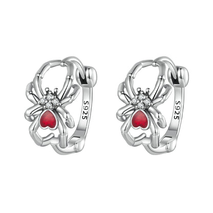 925 Sterling Silver Earrings with Pavé Setting CZ and Enamel Process