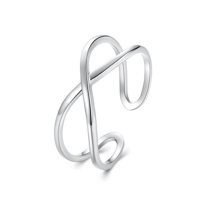 925 Sterling Silver Oxidized 0.7cm Ring for Women