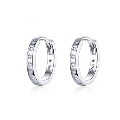925 Sterling Silver Earrings with Pavé Setting CZ for Women