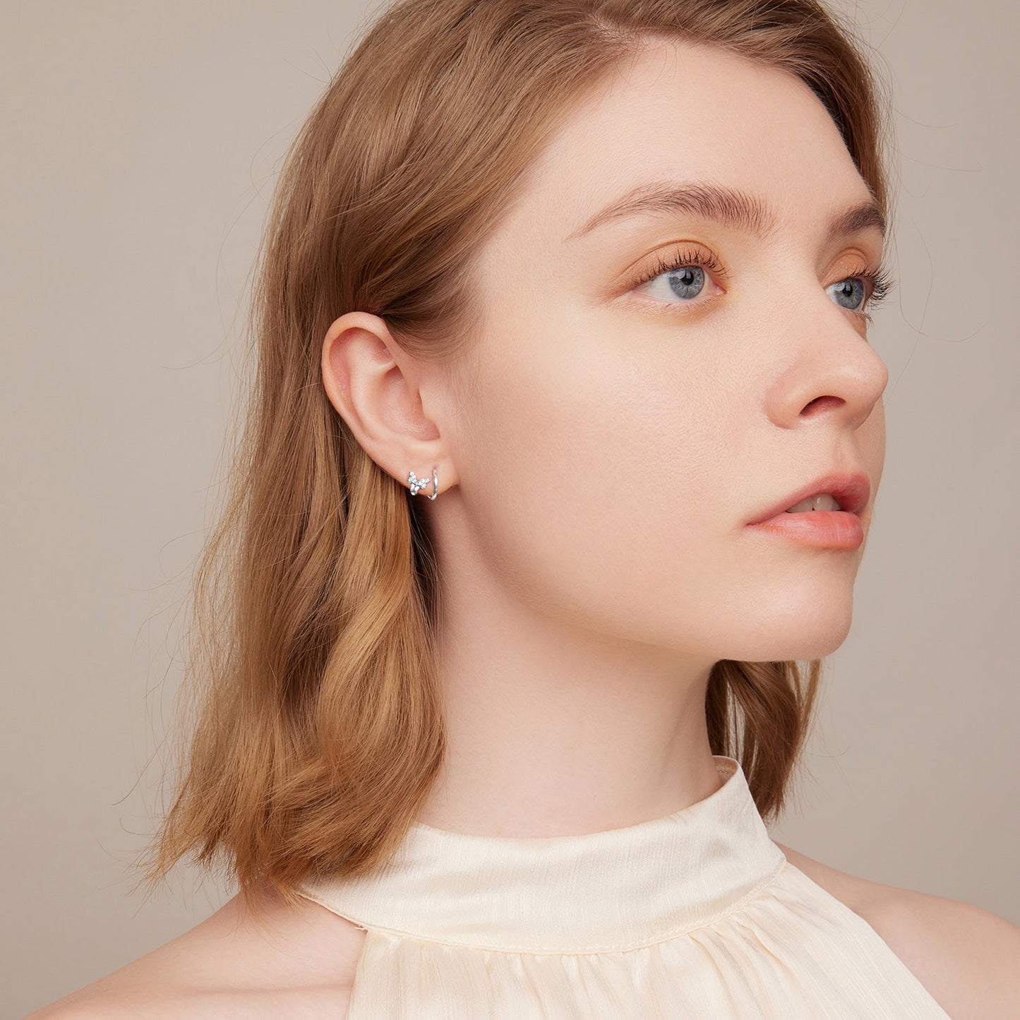 925 Sterling Silver Earrings with Pavé Setting CZ