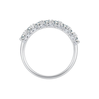 925 Sterling Silver Plated Moissanite Ring Size 5 for Women