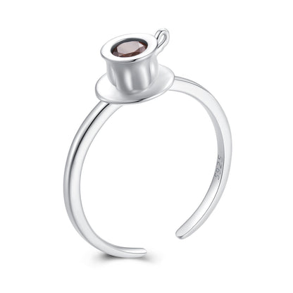 925 Sterling Silver Ring with Pavé Setting CZ