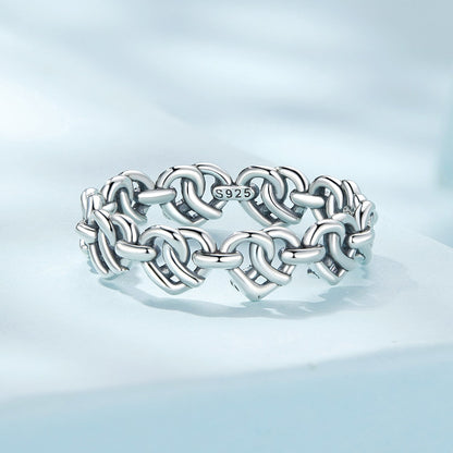 925 Sterling Silver Oxidized Ring - Size 6 for Women