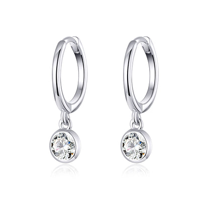 925 Sterling Silver Gold Plated Pavé Setting CZ Earrings for Women