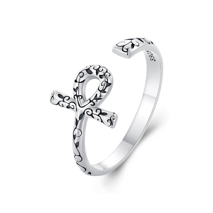 925 Sterling Silver Oxidized 2.2mm Ring for Women