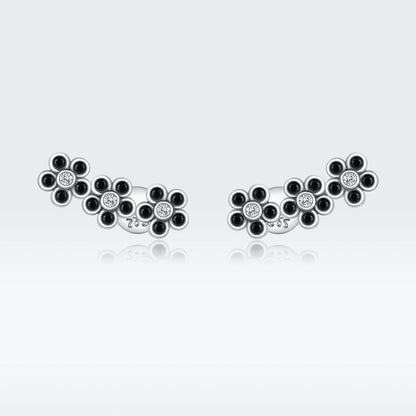 925 Sterling Silver Earrings with Pavé Setting CZ