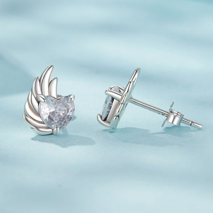 925 Sterling Silver Earrings with Pavé Setting CZ in Oxidized Silver - 1.0*0.7cm